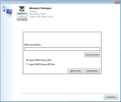 Datenübernahme von Menarini Dialogue ins Diabetes-Tagebuch