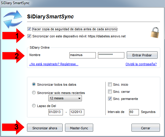 SmartSync Einstellungen